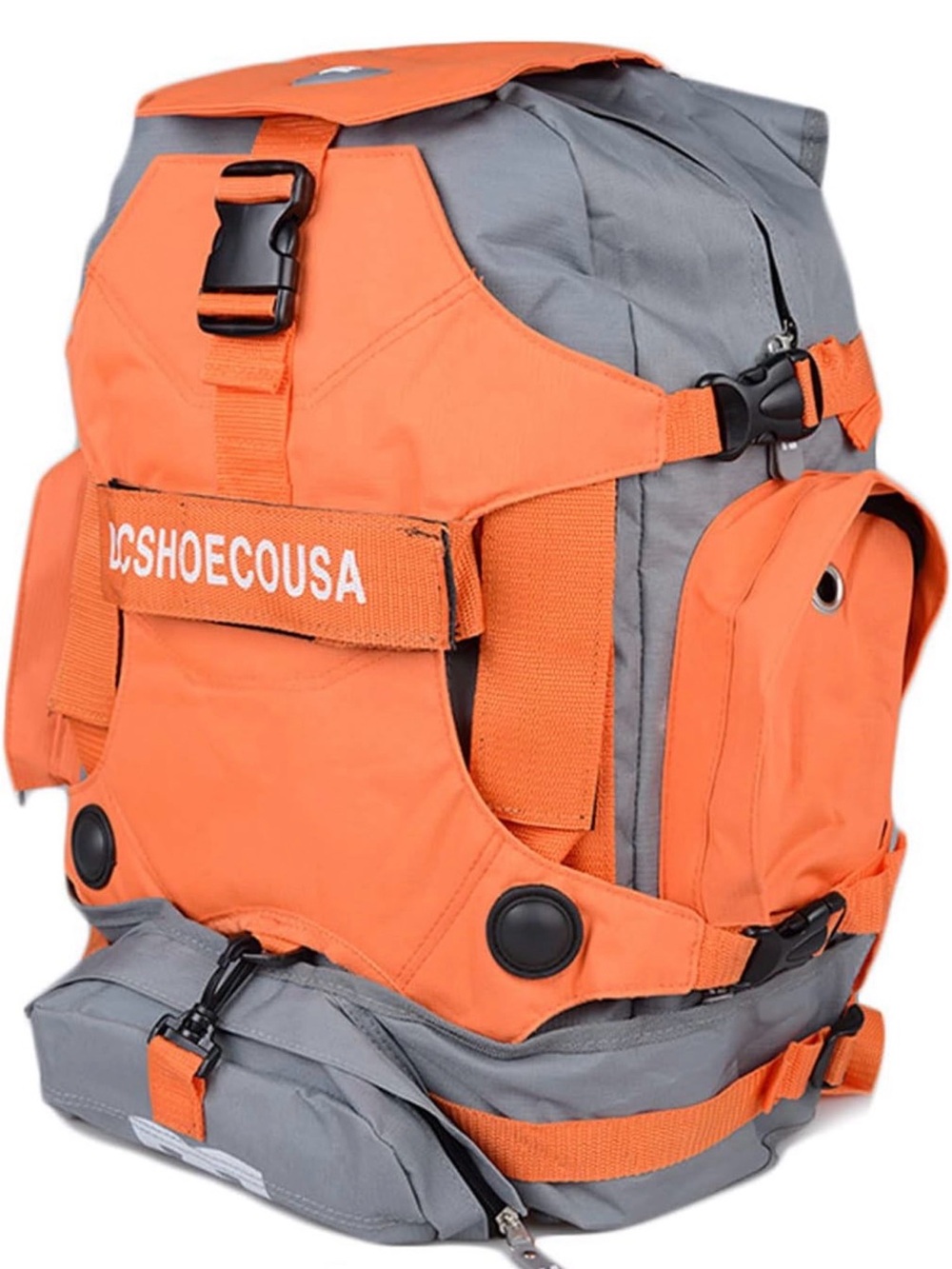DC Shoes NWT Vintage 2012 Roller Skate Backpack Orange Gray